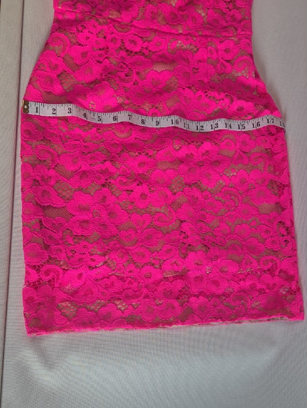 Trina Turk Parry Bright Pink Lace Halter Sheath Dress - Picture 9 of 10
